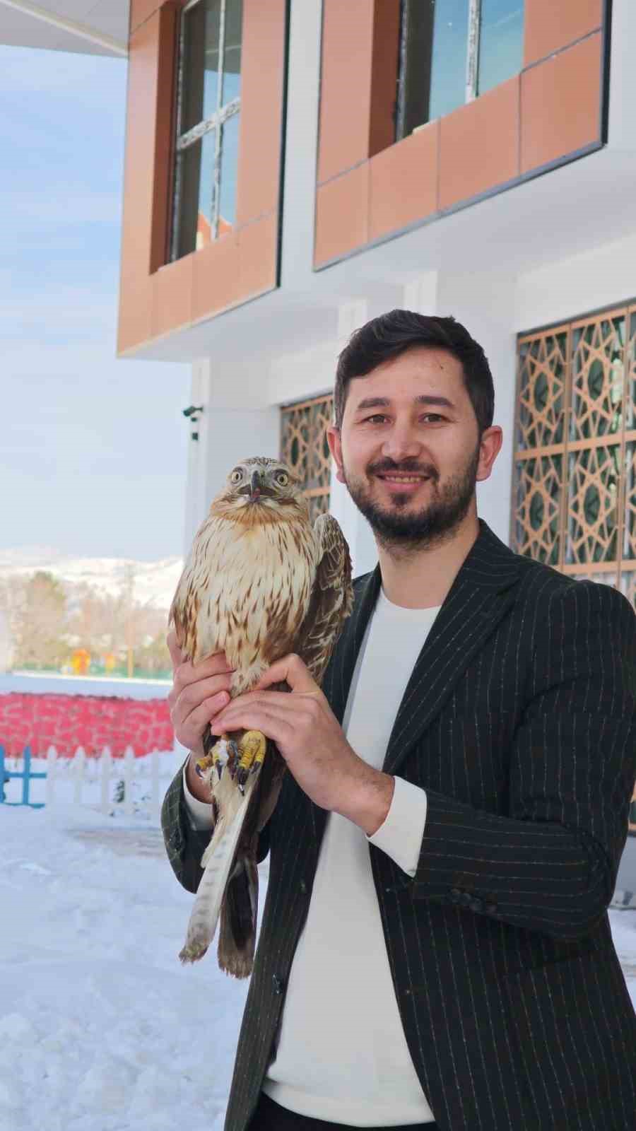 Bitkin haldeki kızıl şahini DKMP ekiplerine teslim ettiler
