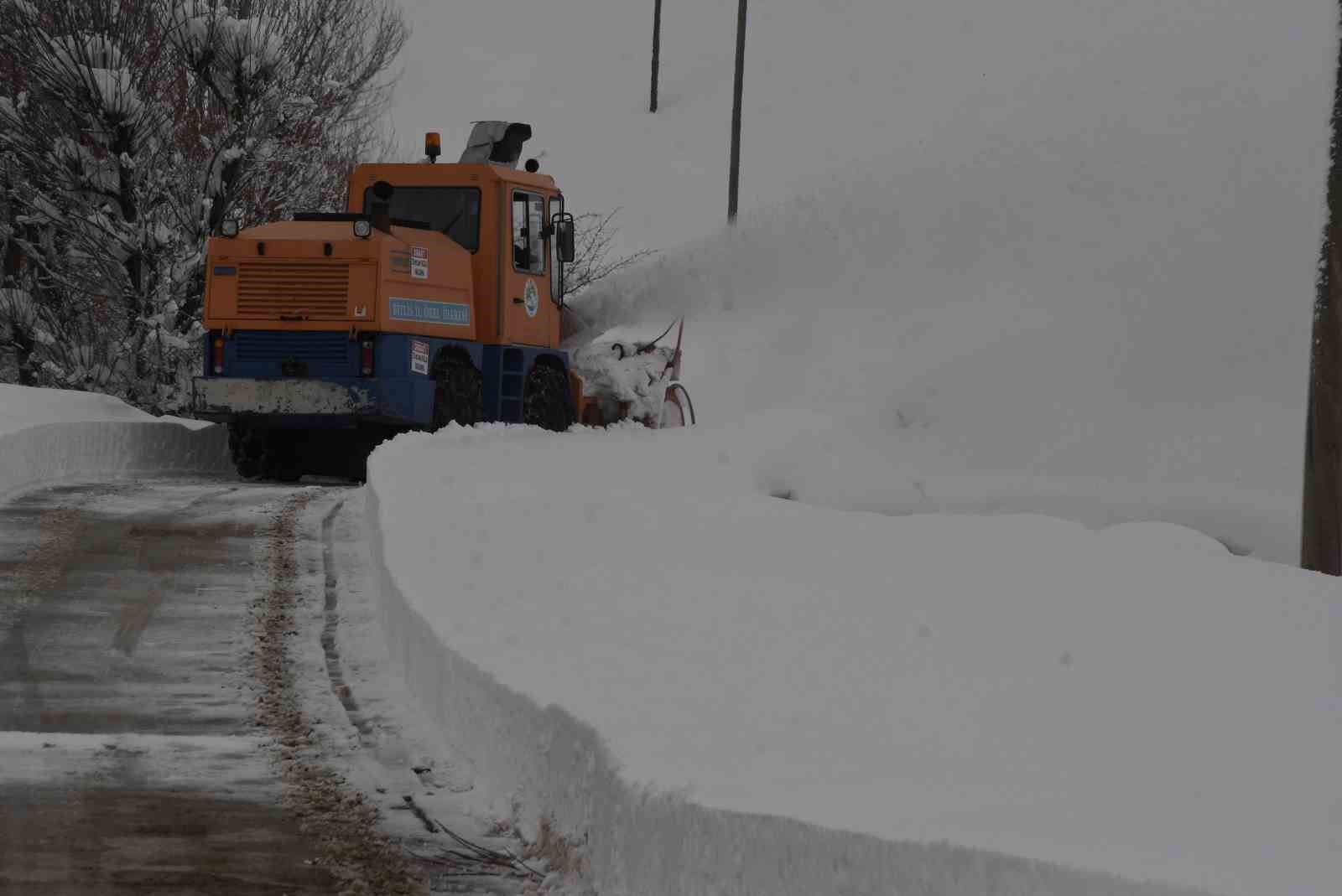 Bitlis’te 6,5 metrelik kar yağışına rağmen 20 bin kilometre yol açıldı
