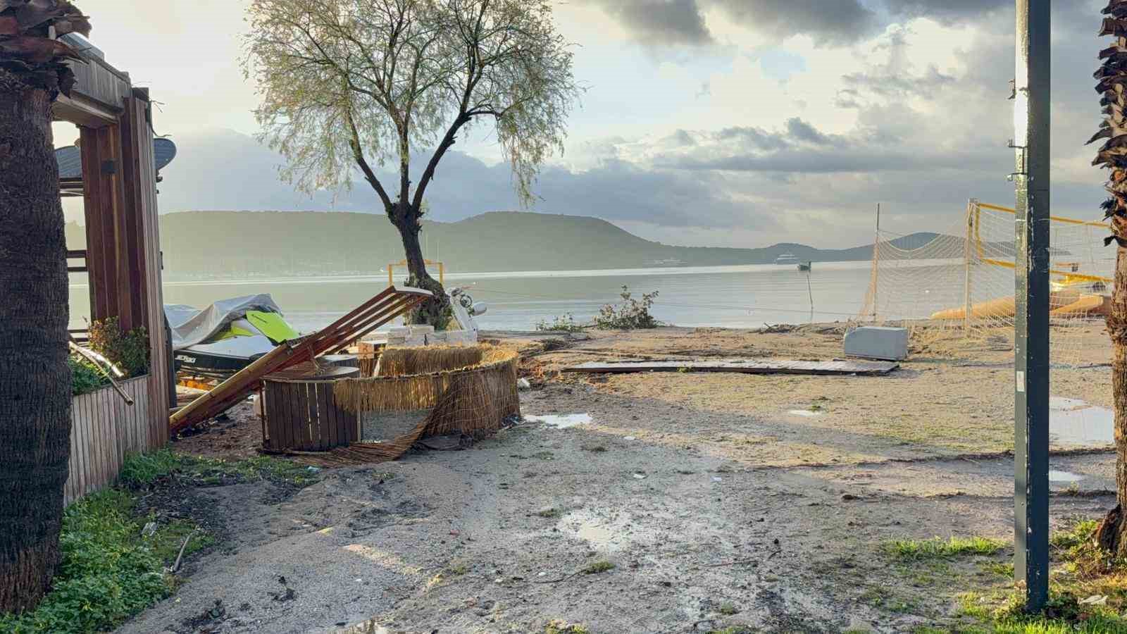 Bodrum’da selin tablosu gün ağarınca ortaya çıktı
