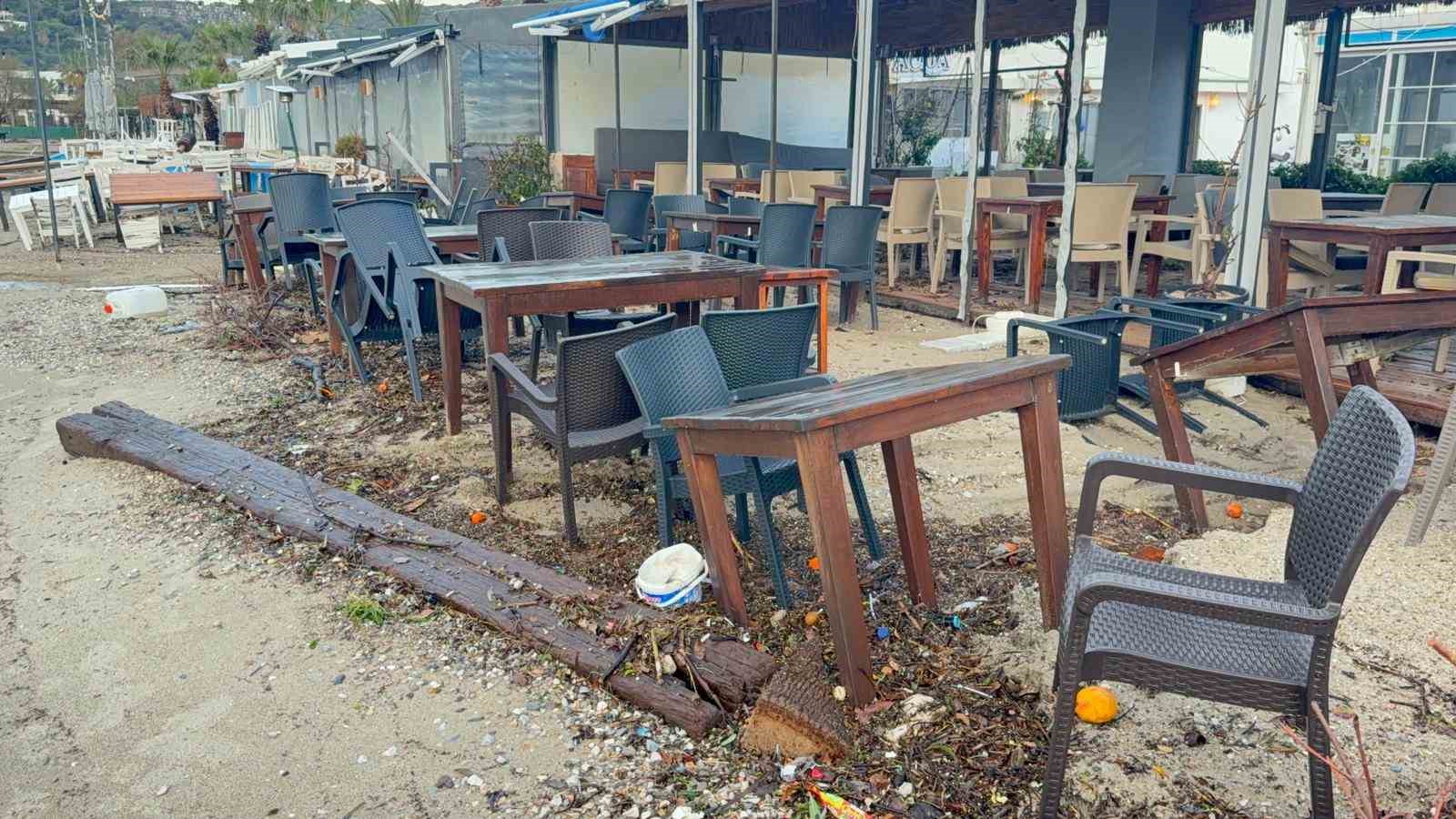 Bodrum’da selin tablosu gün ağarınca ortaya çıktı
