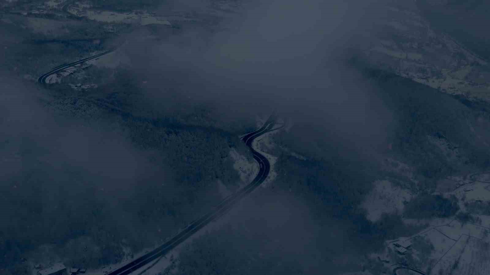 Bolu Dağı’nda kartpostallık kar manzarası
