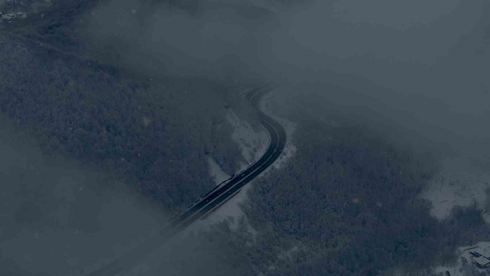 Bolu Dağı’nda kartpostallık kar manzarası
