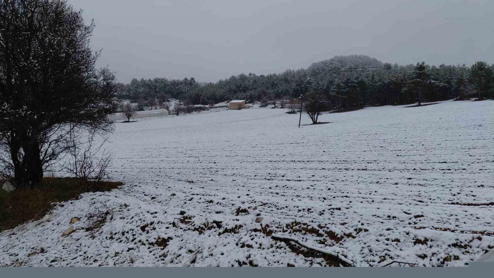 Bolu martta yağan karla beyaza büründü

