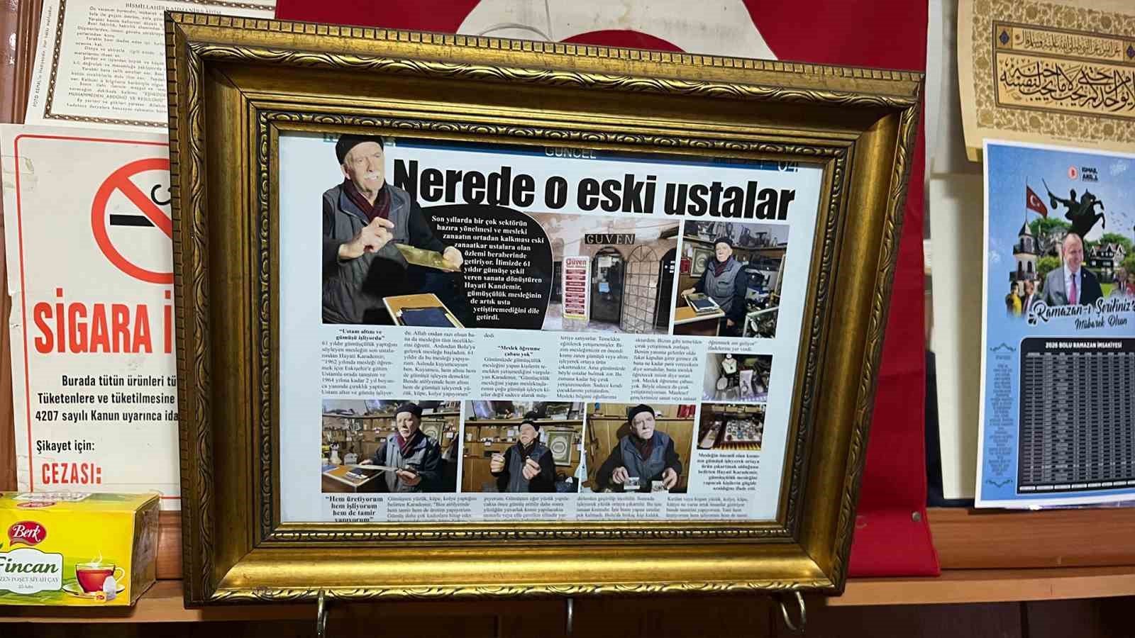 Bolulu altın ustası, 69 yıldır 20 metrekarede altına hayat veriyor
