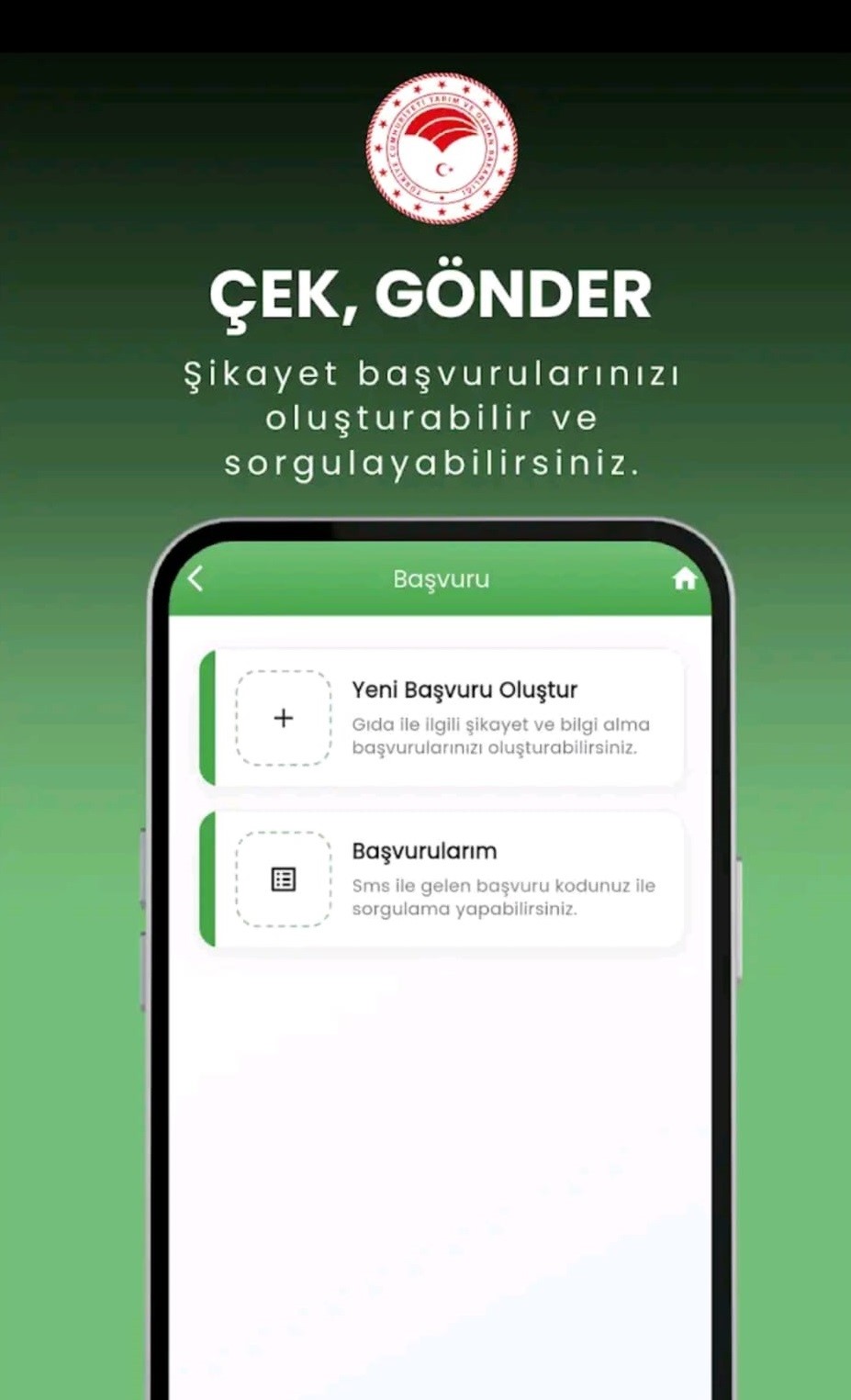 Bozuk gıdaya mobil telefondan ihbar imkanı
