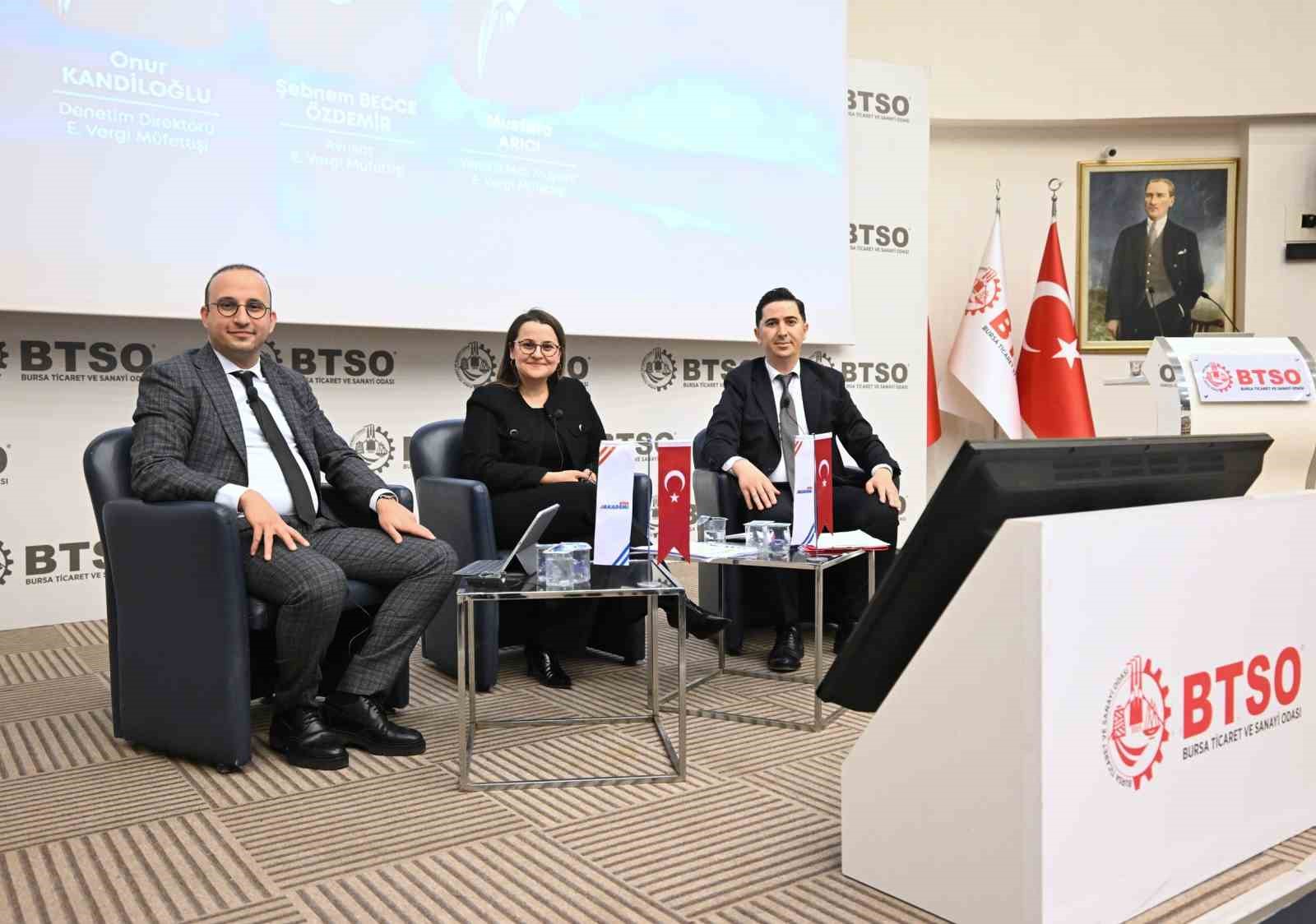 BTSO Akademi’de veri temelli vergi gözetimi ve uyum süreci anlatıldı
