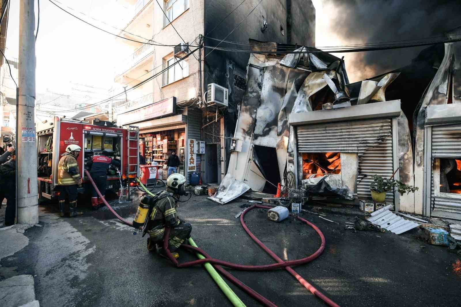 Buca’da iş yerinde yangın
