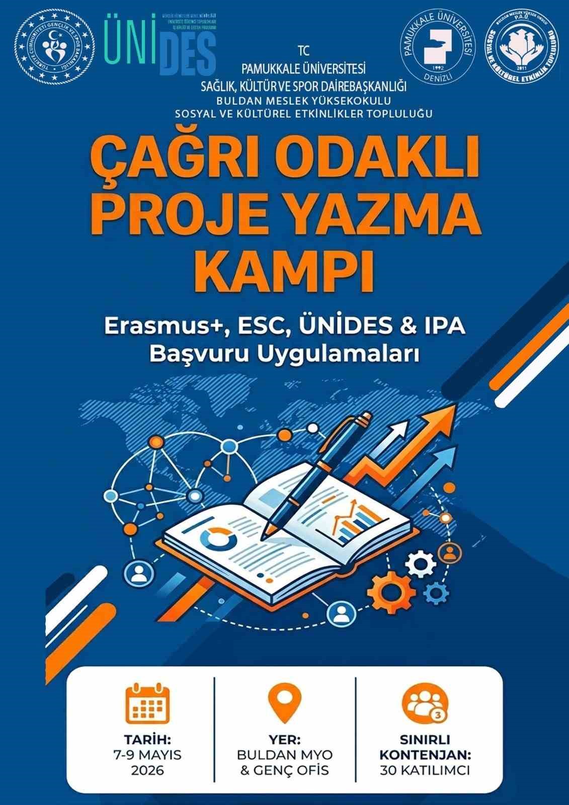 Buldan MYO ’Çağrı Odaklı Proje Yazma Kampı" projesine ev sahipliği yapacak
