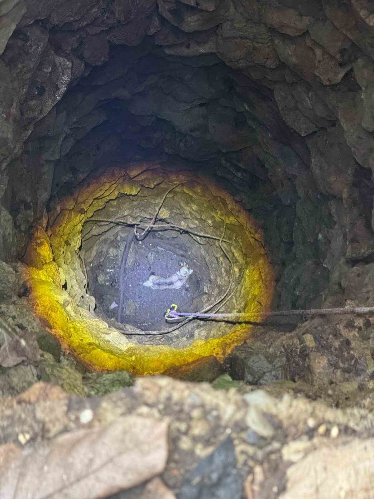 Burdur’da kuyuya düşen oğlak ekipler tarafından kurtarıldı
