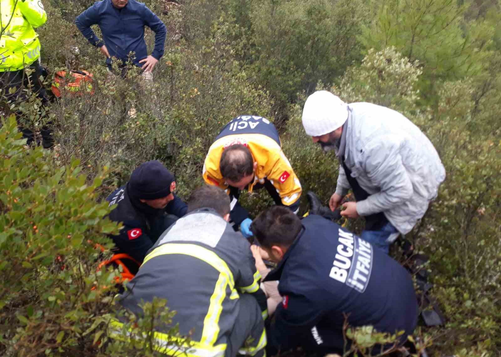 Burdur’da otomobil uçuruma düştü: 1 yaralı
