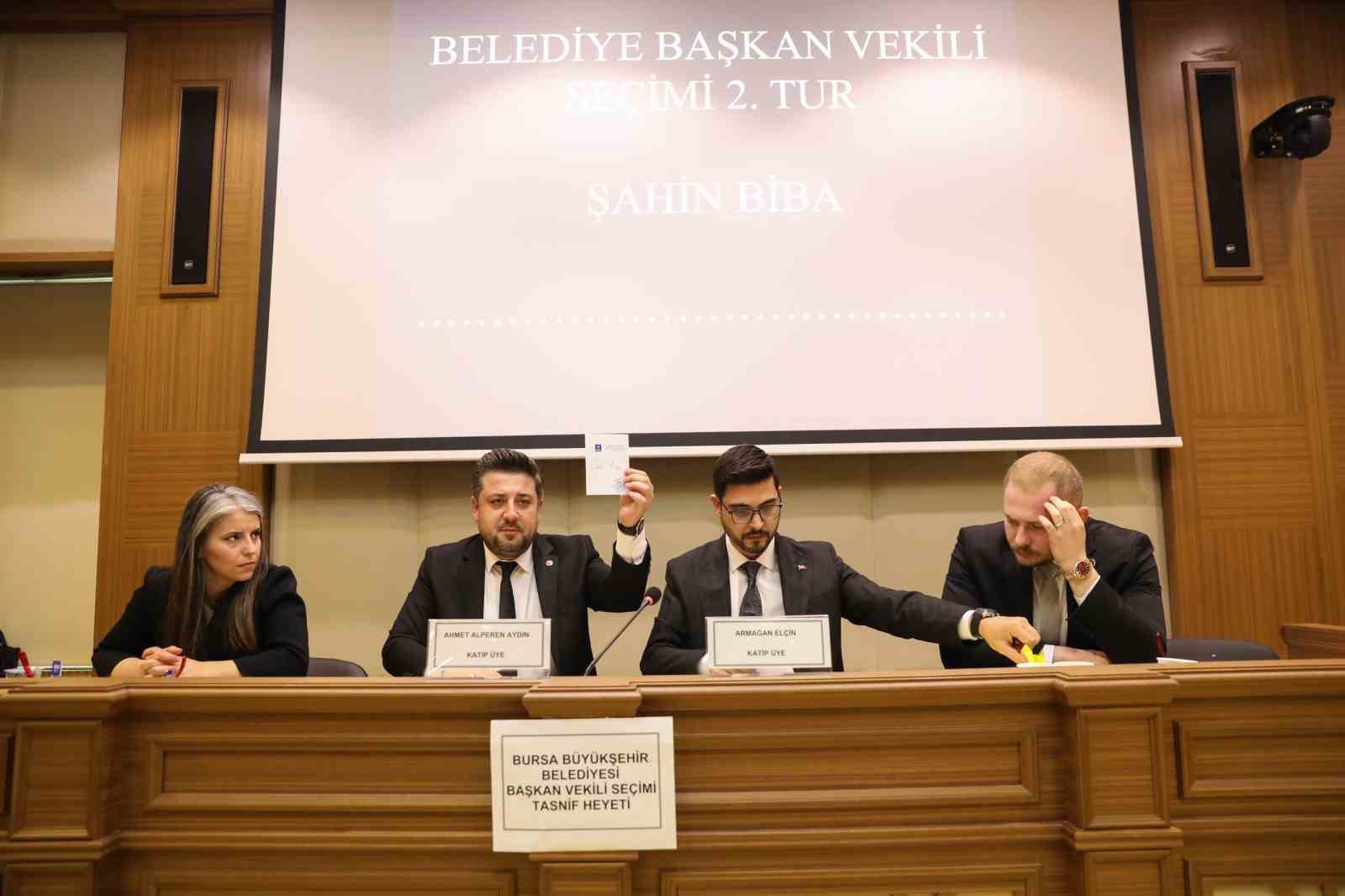 Bursa Büyükşehir’de başkanvekilliğine Şahin Biba seçildi
