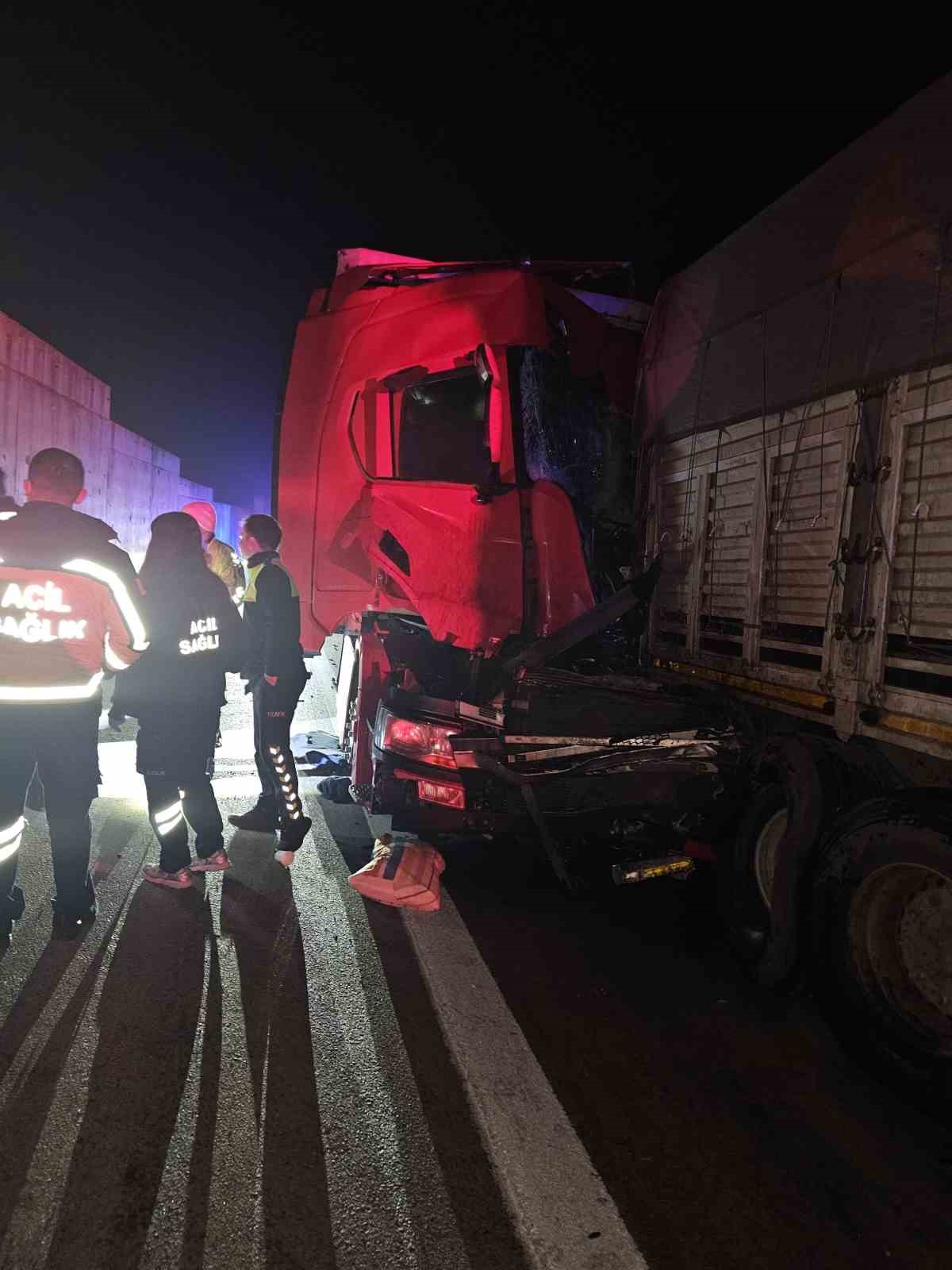 Bursa’da iki tırın çarpıştığı kazada 1 kişi hayatını kaybetti
