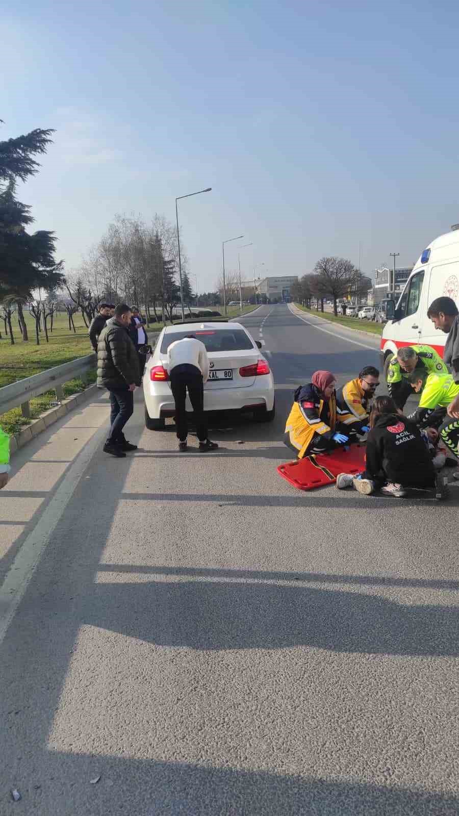 Bursa’da otomobilin çarptığı yaya ağır yaralandı

