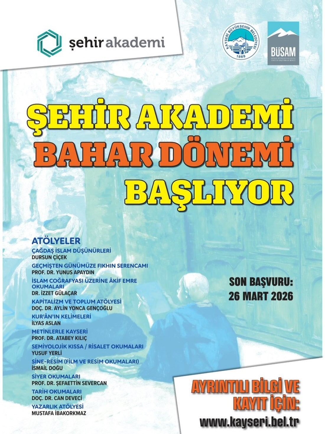 BÜSAM Şehir Akademi, 2026 Bahar Dönemi kayıtları başladı
