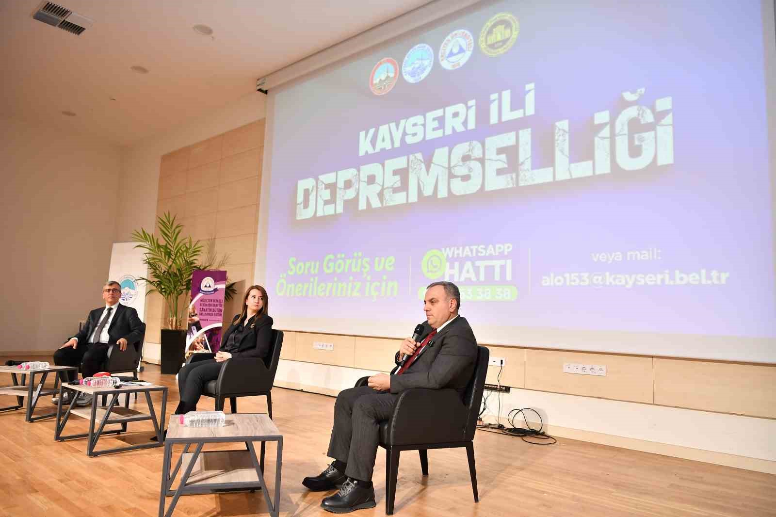 Büyükşehir, Valilik ve üniversite iş birliği ile ’Kayseri İli Depremselliği’ Programı
