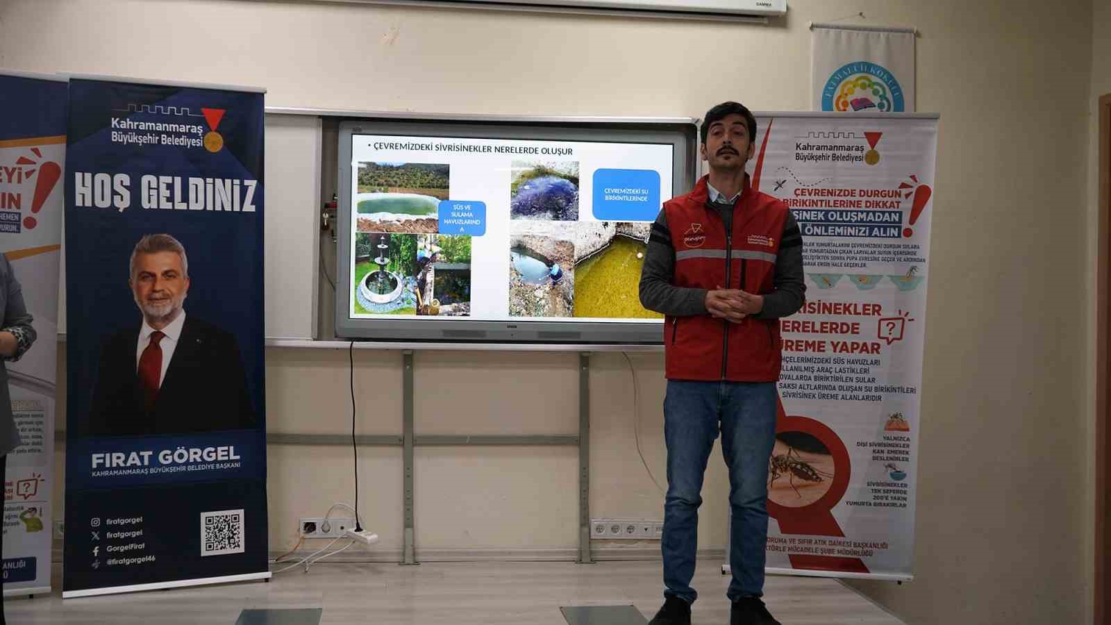 Büyükşehir’den okullarda vektörle mücadele eğitimi
