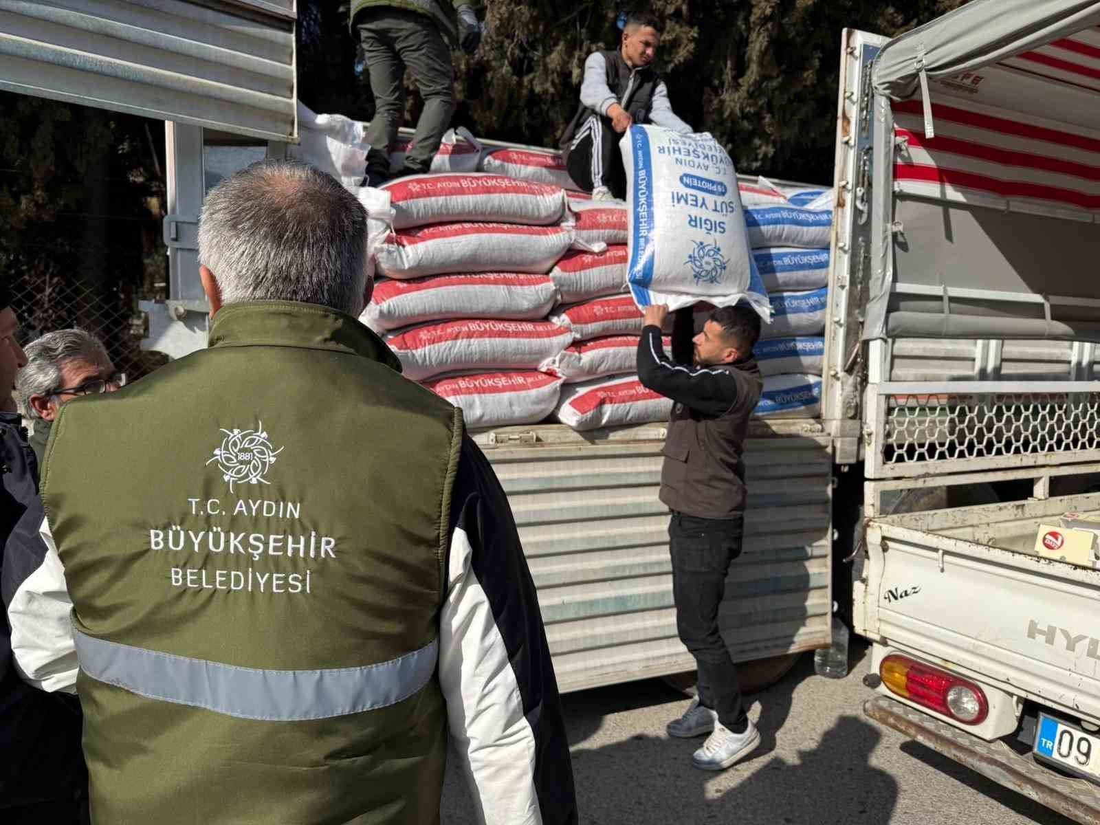 Büyükşehir’in yem desteği Sultanhisar’da üreticilerle buluştu
