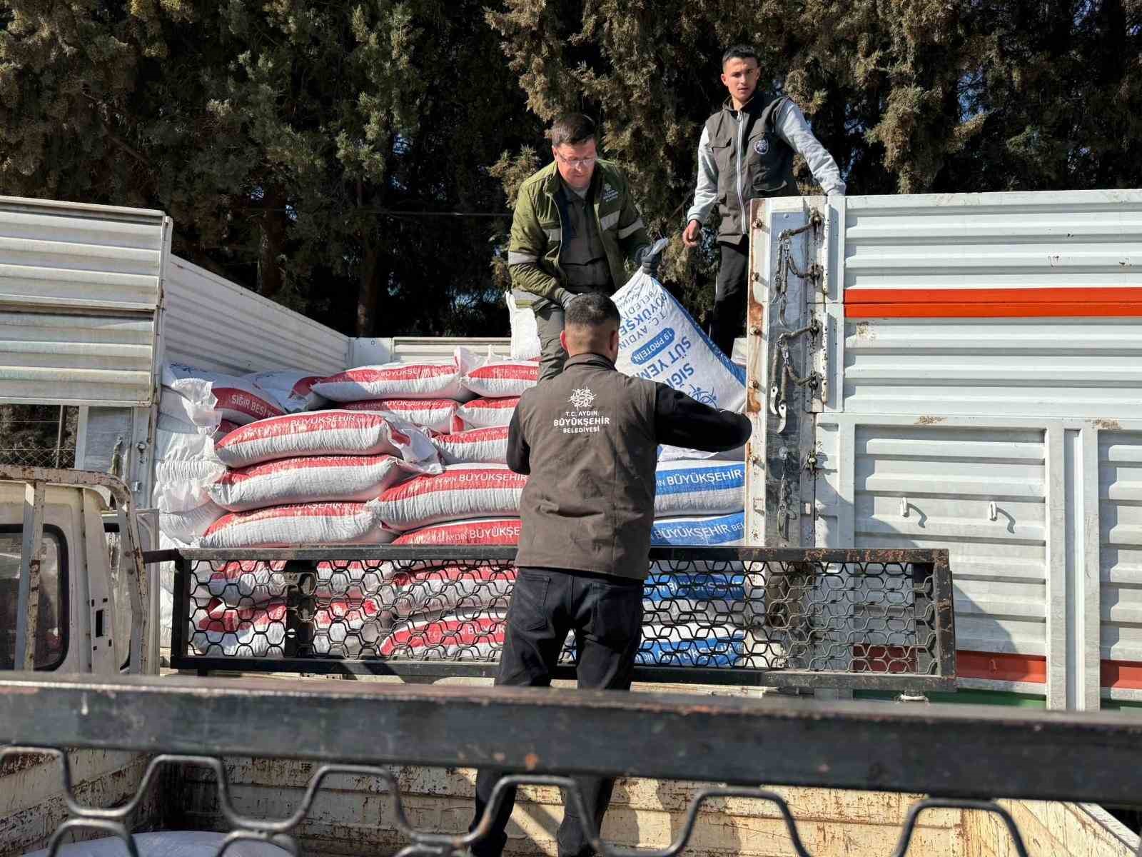 Büyükşehir’in yem desteği Sultanhisar’da üreticilerle buluştu
