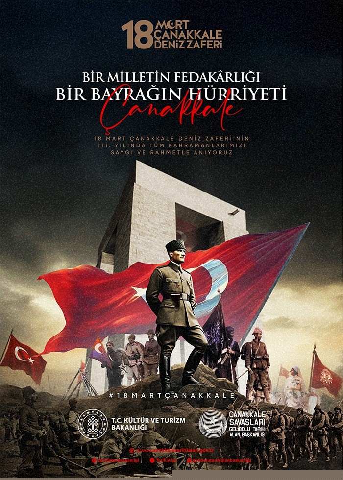 Çanakkale Deniz Zaferi "Bir Milletin Fedakarlığı, Bir Bayrağın Hürriyeti" temasıyla anılacak
