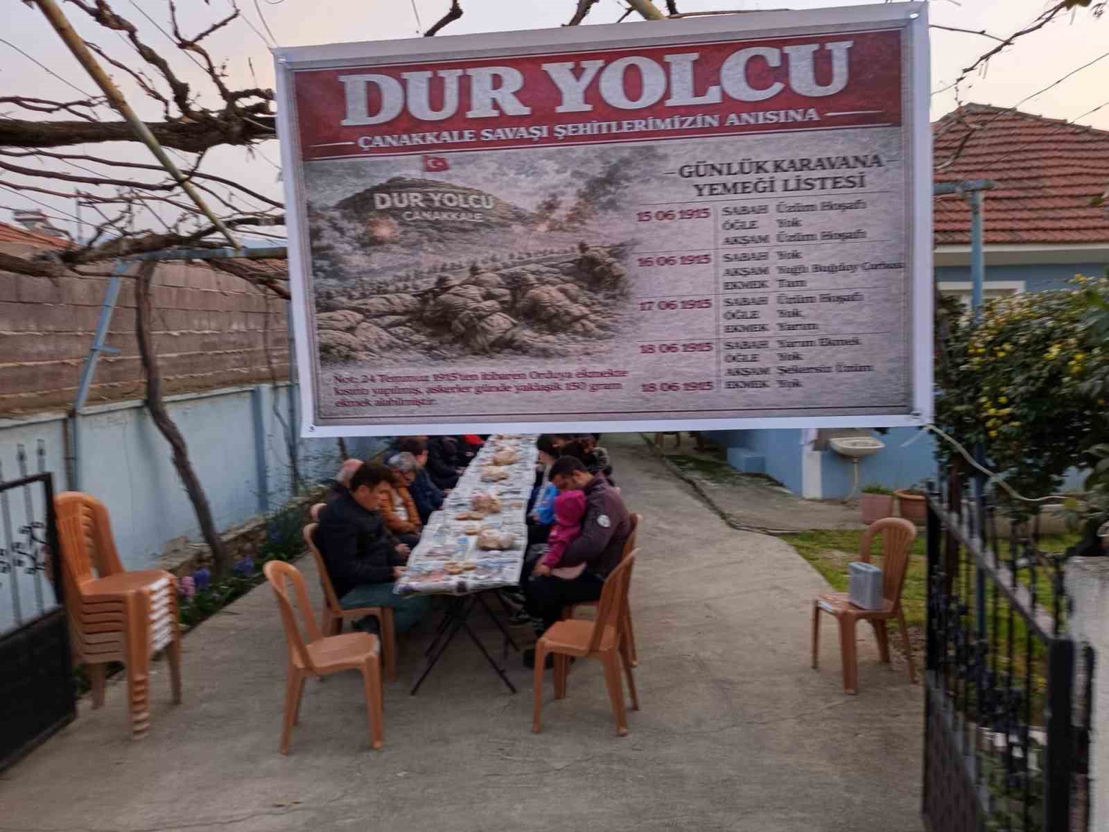 Çanakkale şehitlerinin sofrası Sarıgöl’de kuruldu
