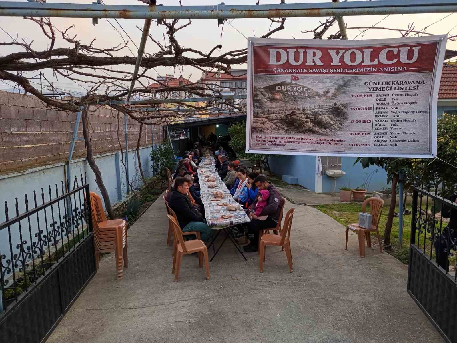 Çanakkale şehitlerinin sofrası Sarıgöl’de kuruldu
