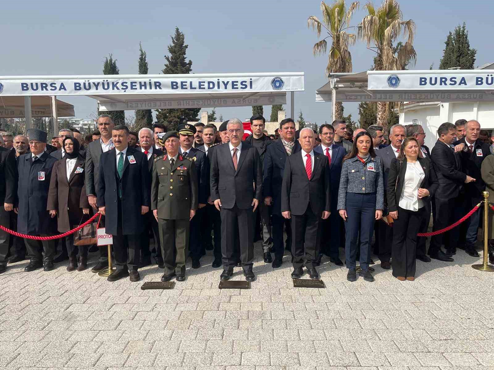 Çanakkale Zaferi’nin 111’inci yıl dönümünde Bursa şehitlerini unutmadı
