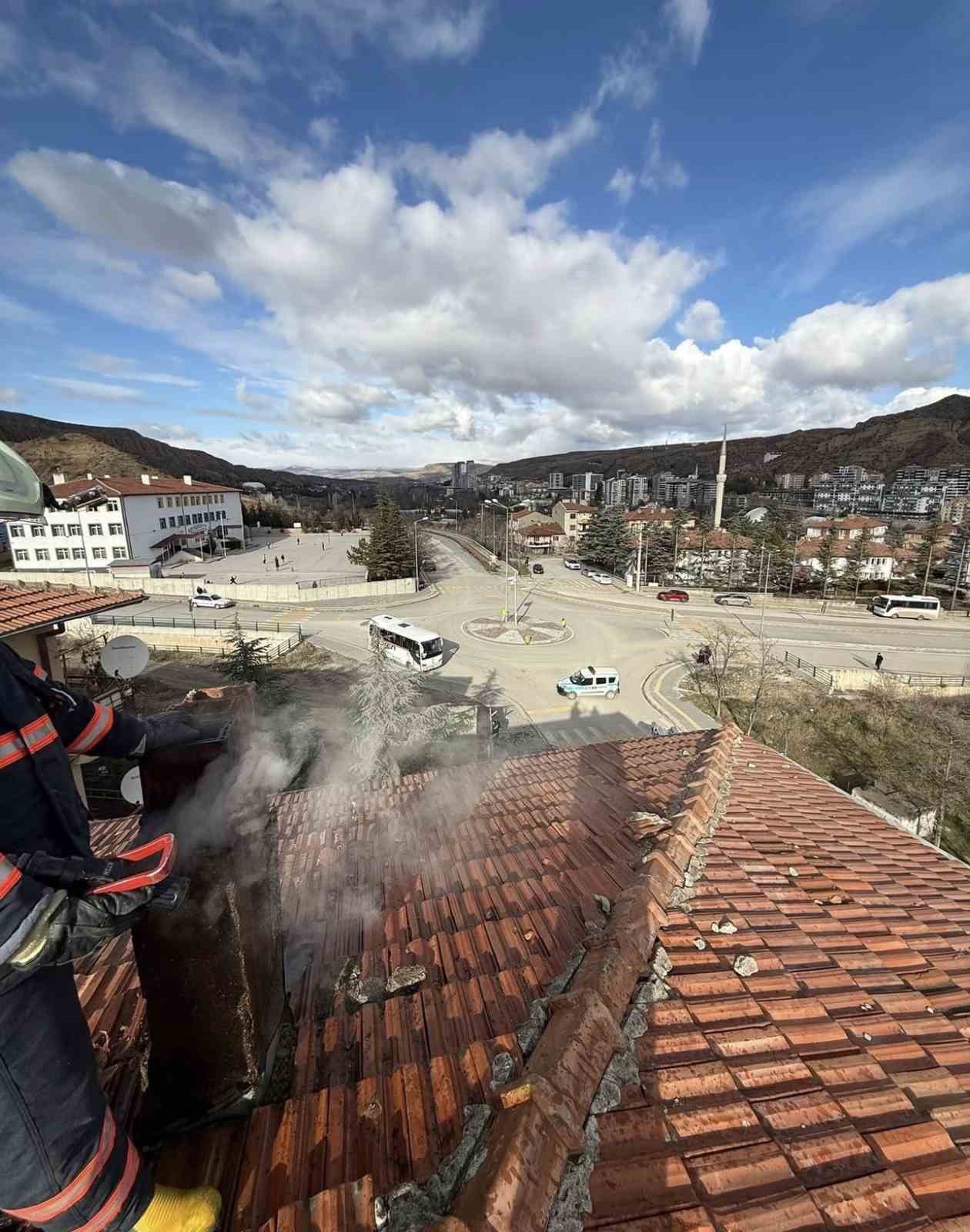 Çankırı’da korkutan baca yangını
