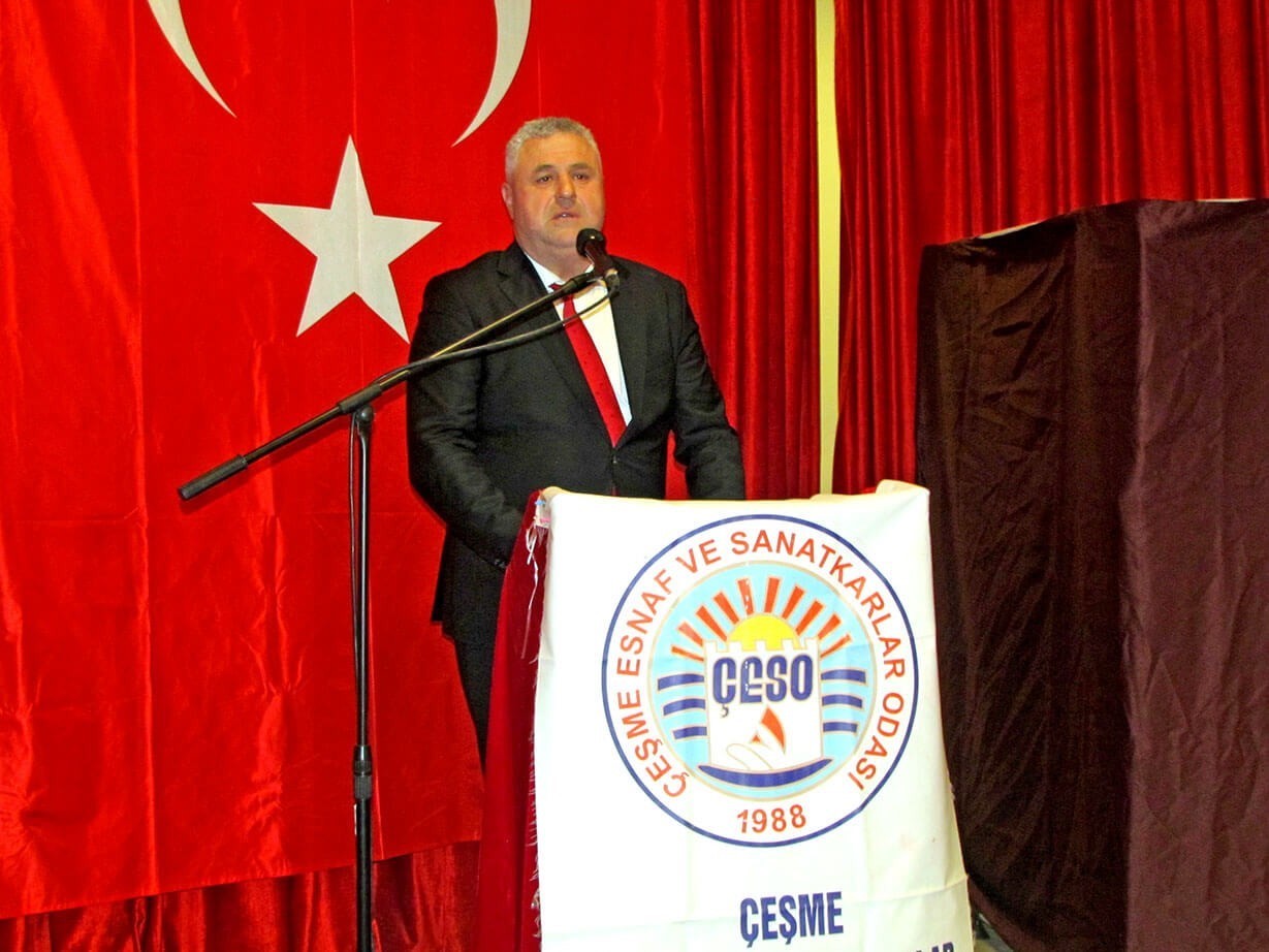 Çeşme Esnaf ve Sanatkârlar Odası’nda Osman Köfüncü dördüncü kez başkan seçildi
