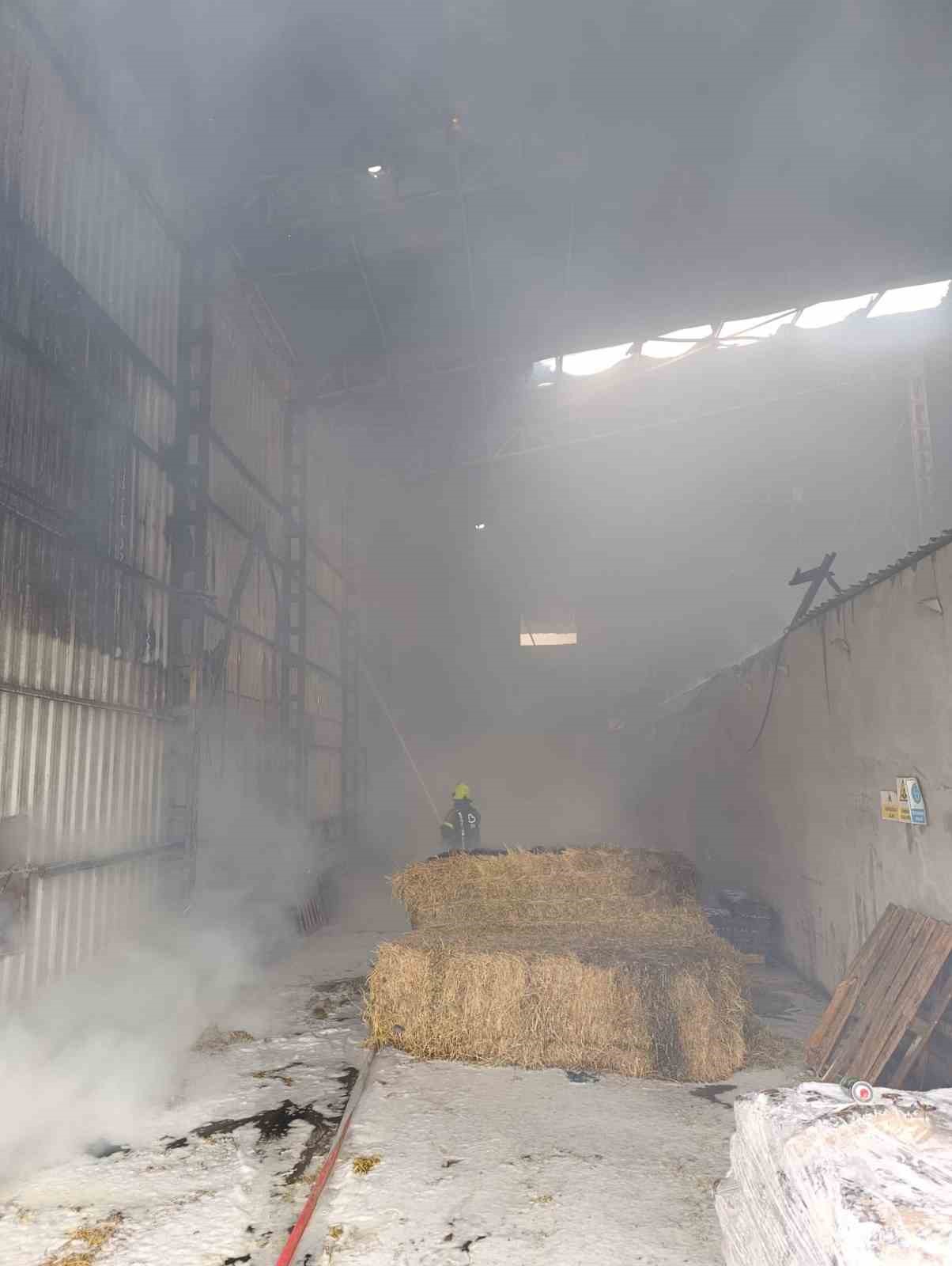 Çiftlikte çıkan yangın paniğe neden oldu
