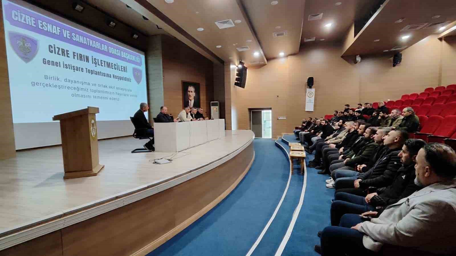 Cizre’de fırıncıların sorunları masaya yatırıldı
