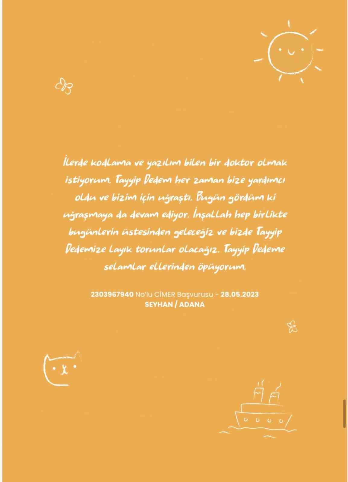 Çocuklar Türkiye’nin dört bir yanından CİMER’e yazdı
