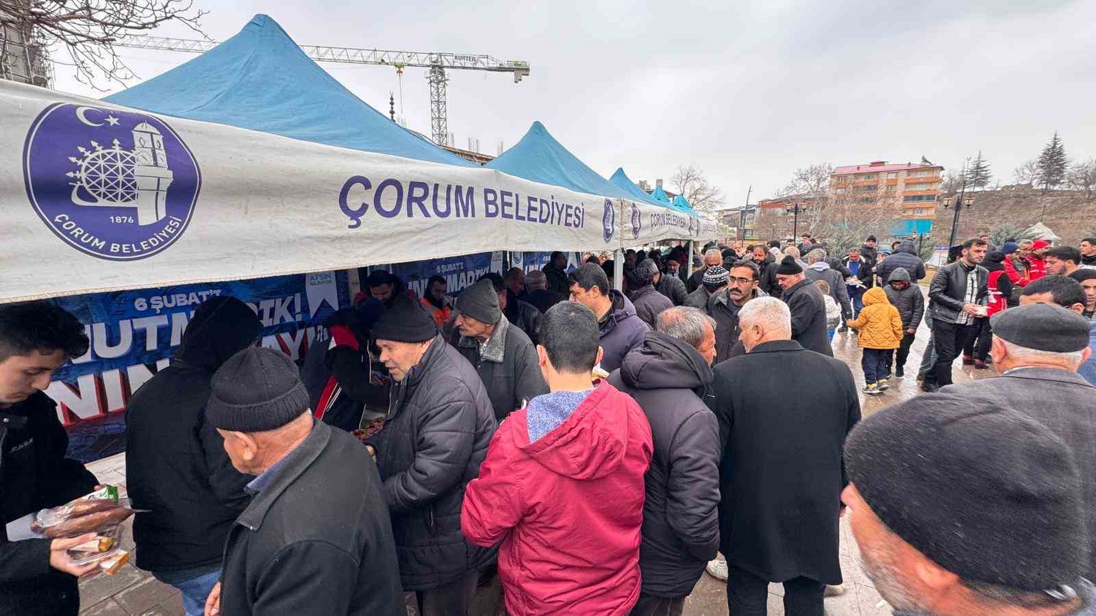 Çorum Belediyesi kardeş şehir Afşin’i deprem felaketinin yıldönümünde yalnız bırkmadı
