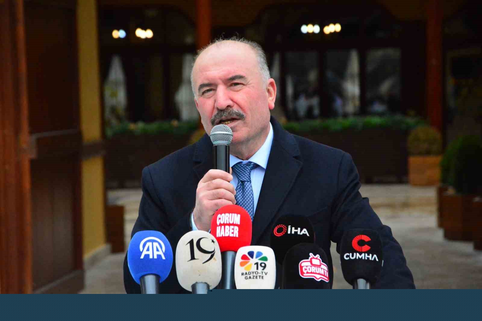 Çorum’da bayramlaşma törenine yoğun katılım
