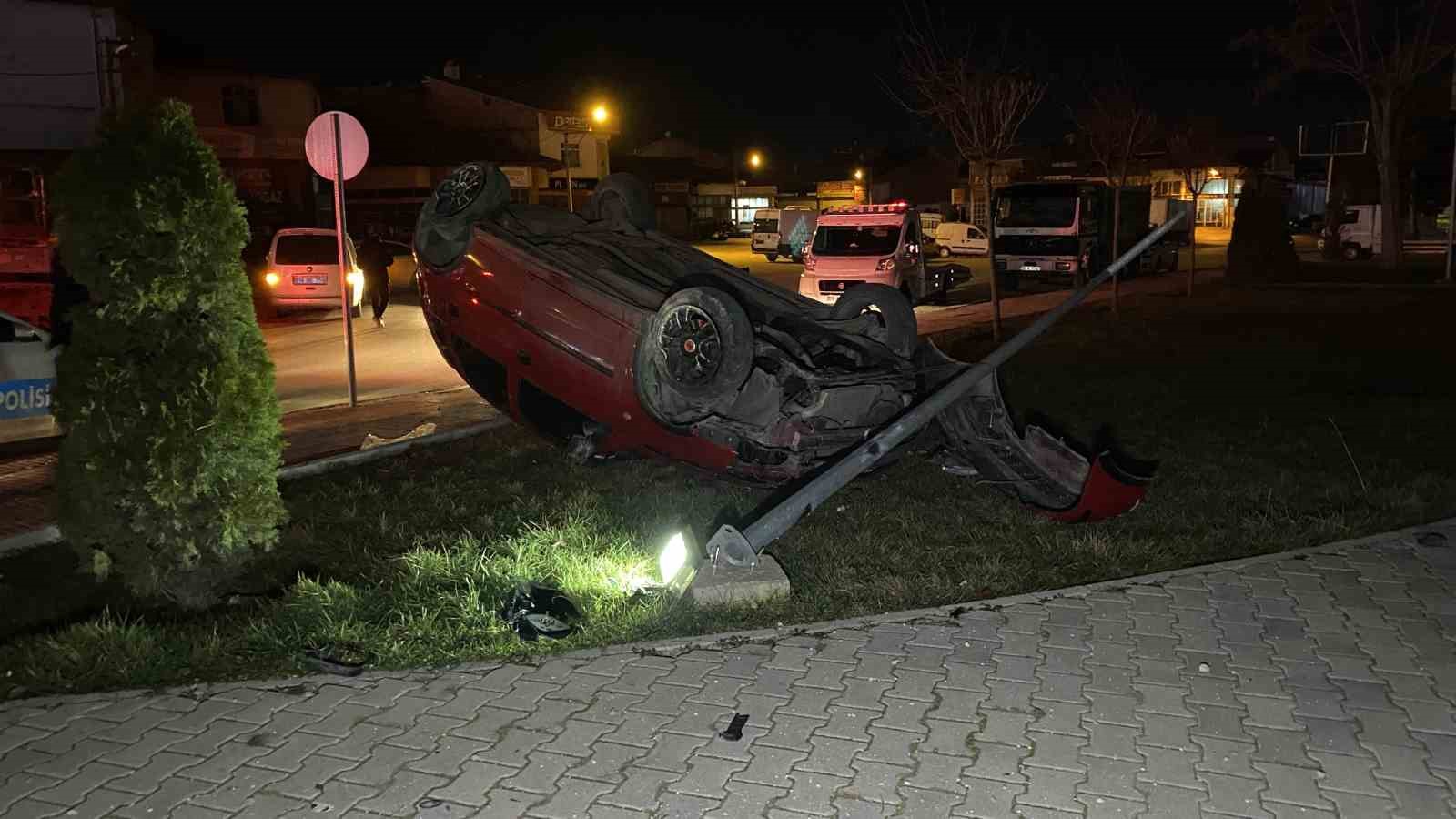 Çorum’da otomobil takla attı: 1 yaralı
