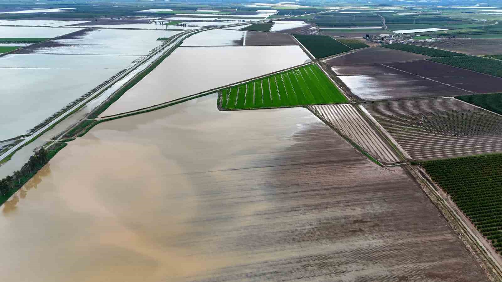 Çukurova’yı yağmur vurdu: Tarım arazileri sular altında
