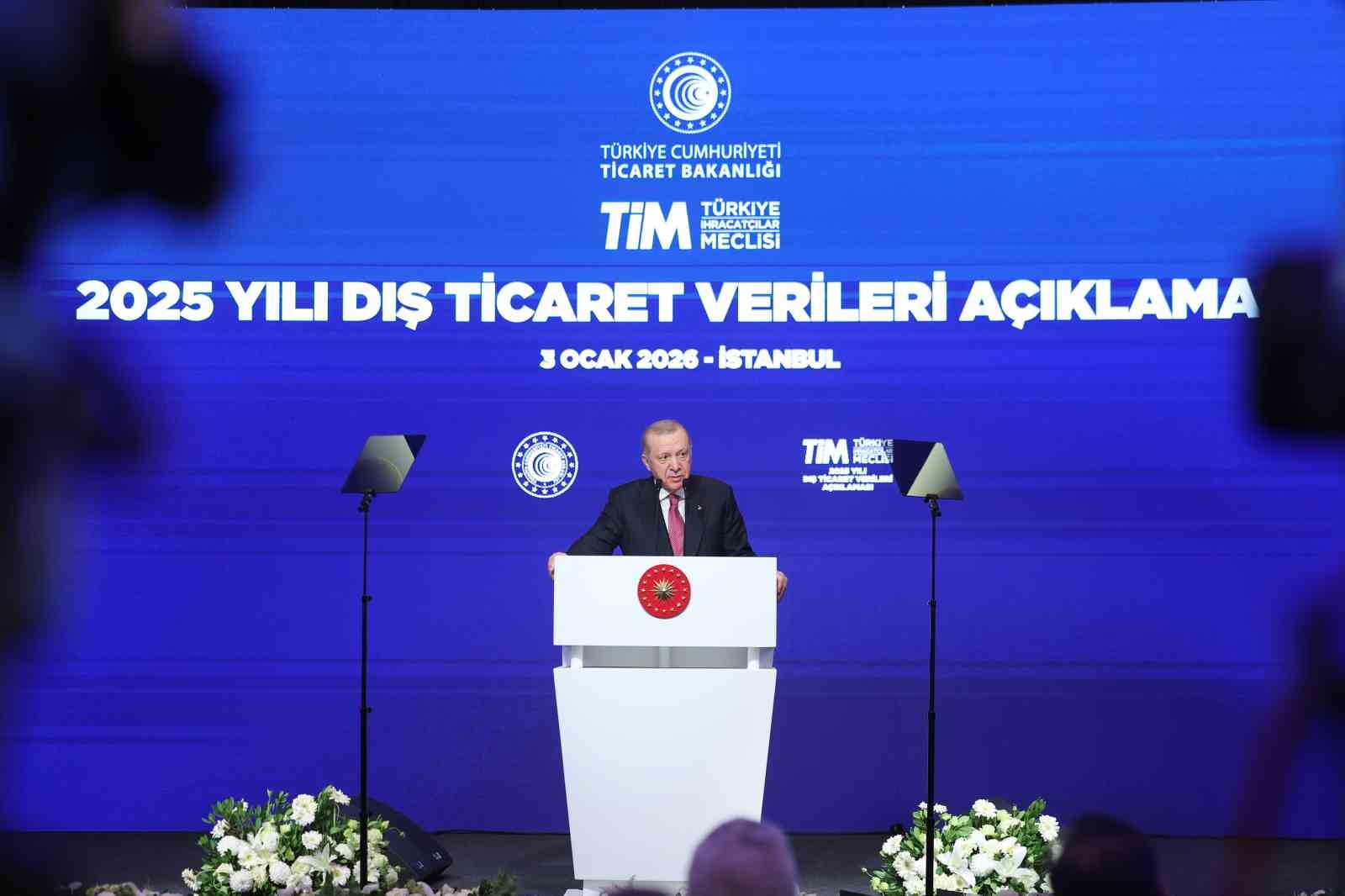 Cumhurbaşkanı Erdoğan: "2025 yılında ihracat rekoru kırıldı"
