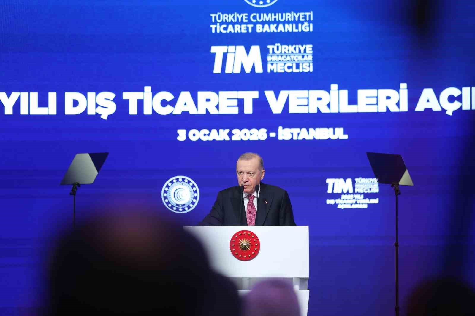 Cumhurbaşkanı Erdoğan: "2025 yılında ihracat rekoru kırıldı"
