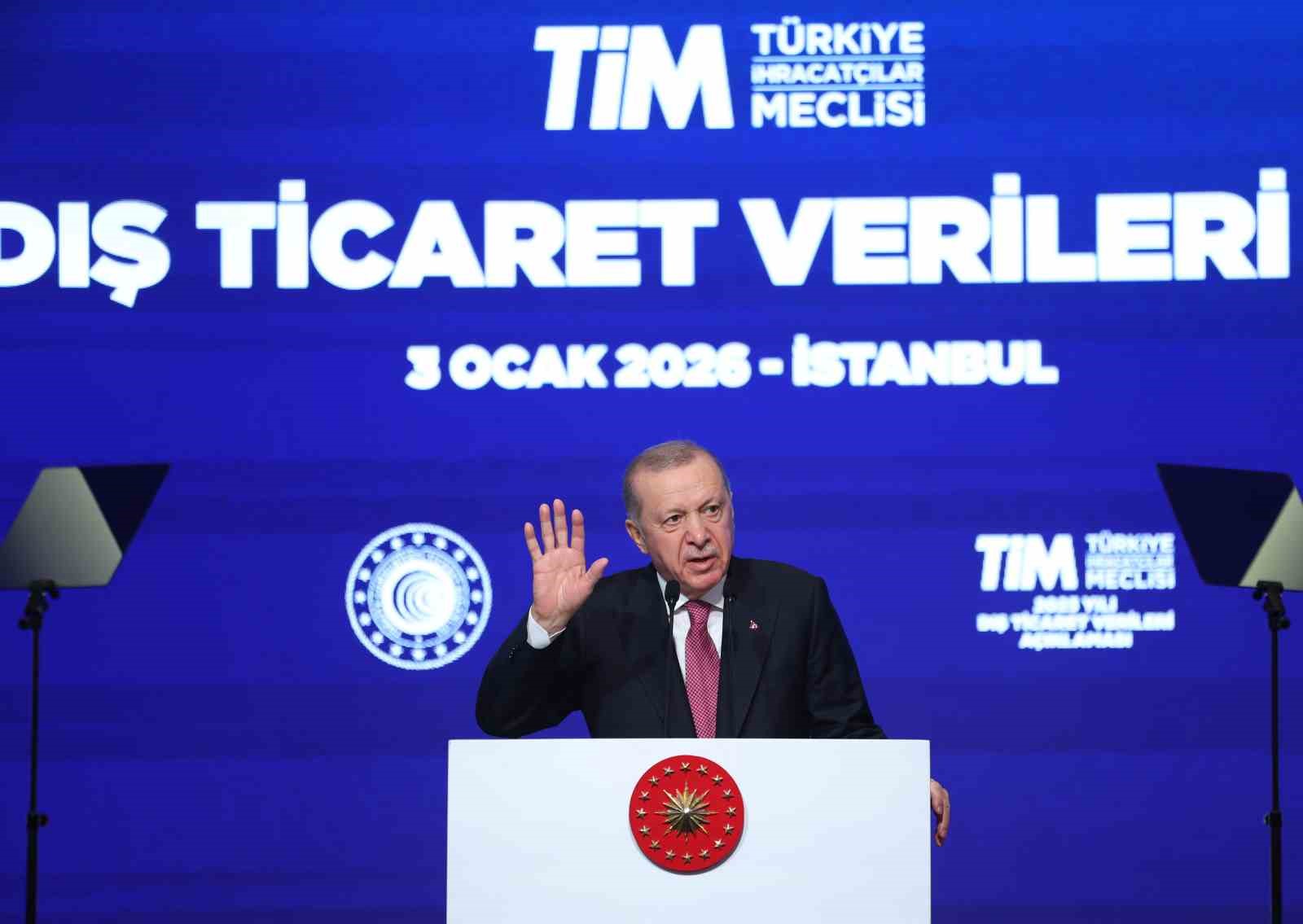 Cumhurbaşkanı Erdoğan: "2025 yılında ihracat rekoru kırıldı"
