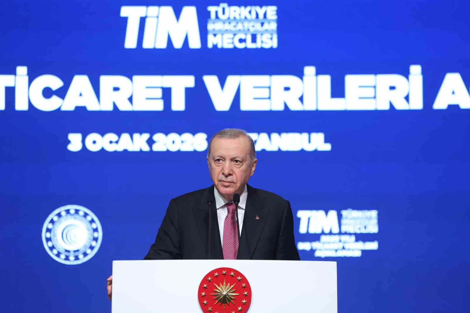 Cumhurbaşkanı Erdoğan: "2025 yılında ihracat rekoru kırıldı"
