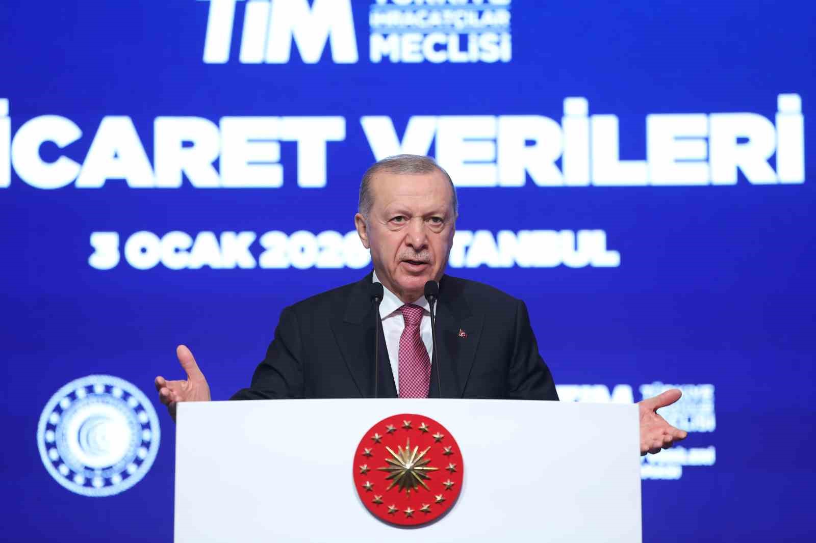Cumhurbaşkanı Erdoğan: "2025 yılında ihracat rekoru kırıldı"
