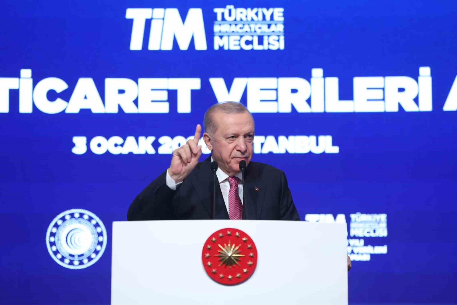 Cumhurbaşkanı Erdoğan: "2025 yılında ihracat rekoru kırıldı"
