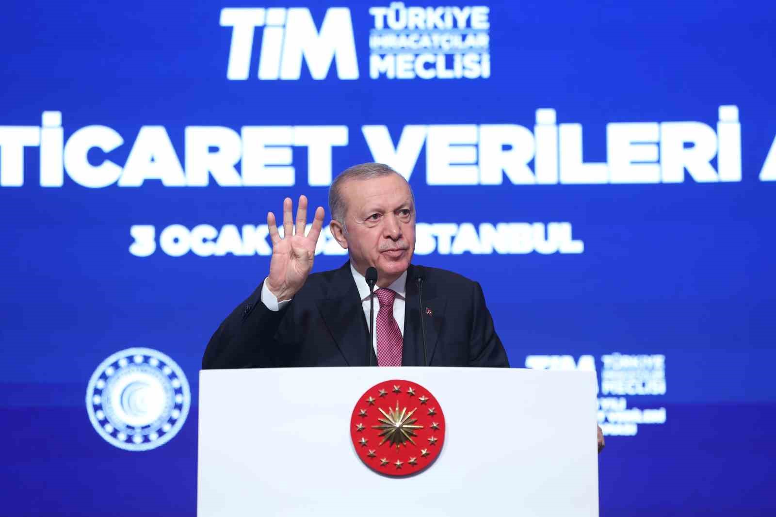 Cumhurbaşkanı Erdoğan: "2025 yılında ihracat rekoru kırıldı"
