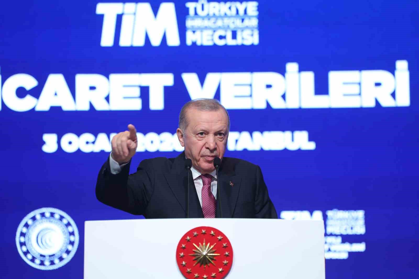 Cumhurbaşkanı Erdoğan: "2025 yılında ihracat rekoru kırıldı"
