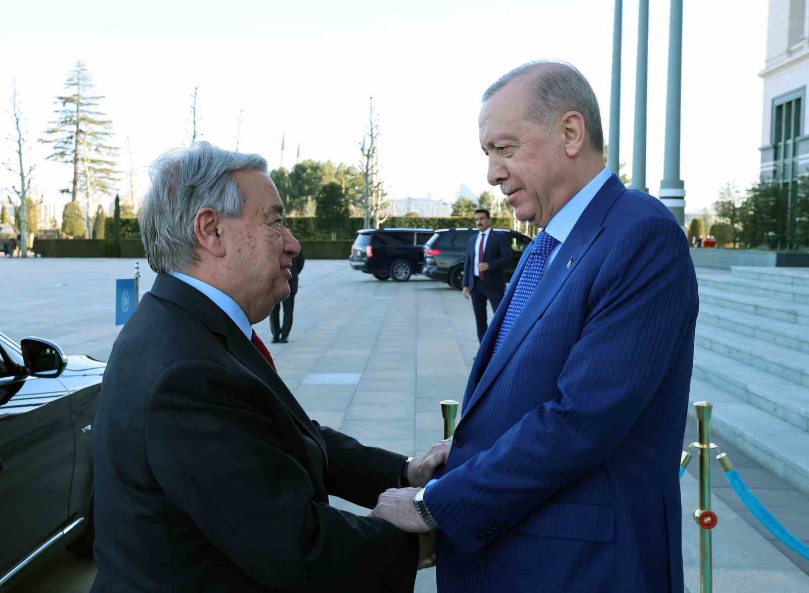 Cumhurbaşkanı Erdoğan, BM Genel Sekreteri Guterres’i kabul etti

