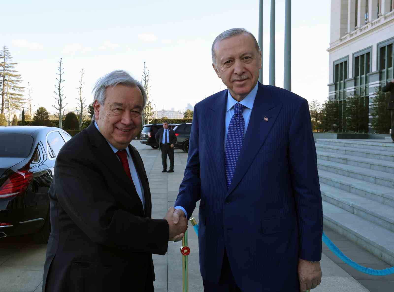 Cumhurbaşkanı Erdoğan, BM Genel Sekreteri Guterres’i kabul etti
