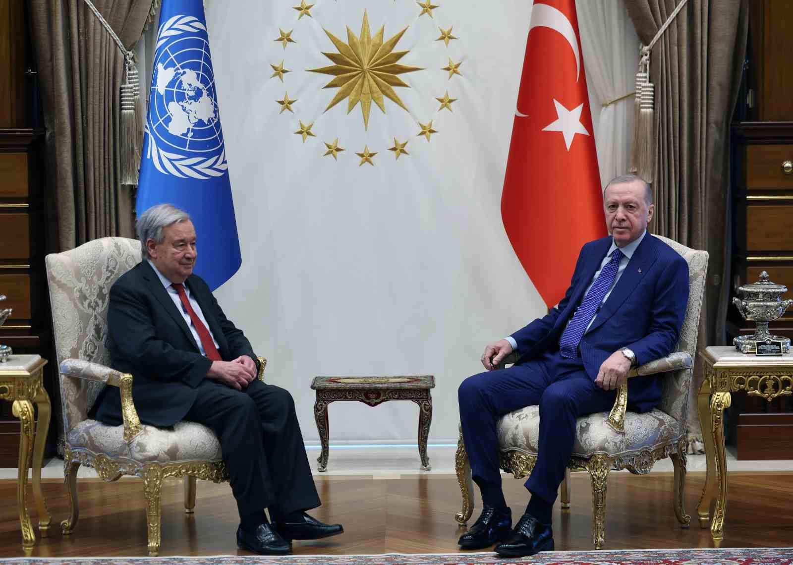 Cumhurbaşkanı Erdoğan, BM Genel Sekreteri Guterres’i kabul etti
