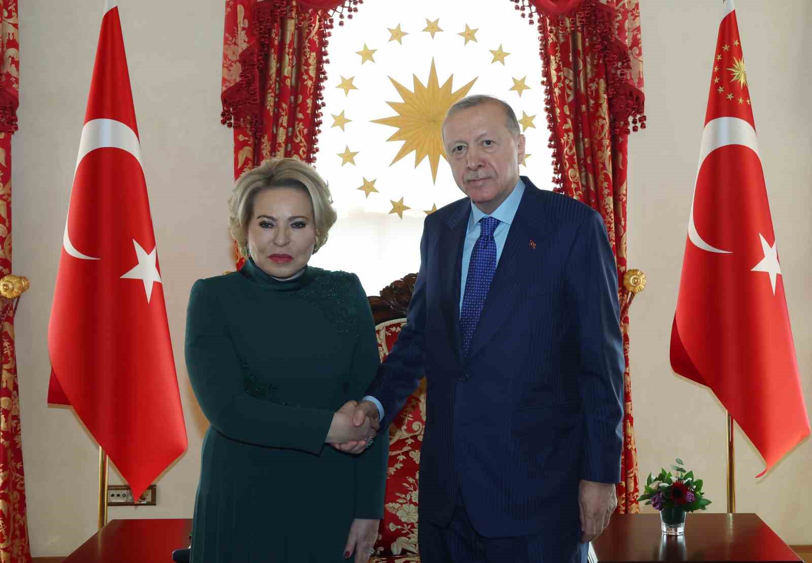 Cumhurbaşkanı Erdoğan, Rusya Federasyon Konseyi Başkanı Matviyenko’yu kabul etti
