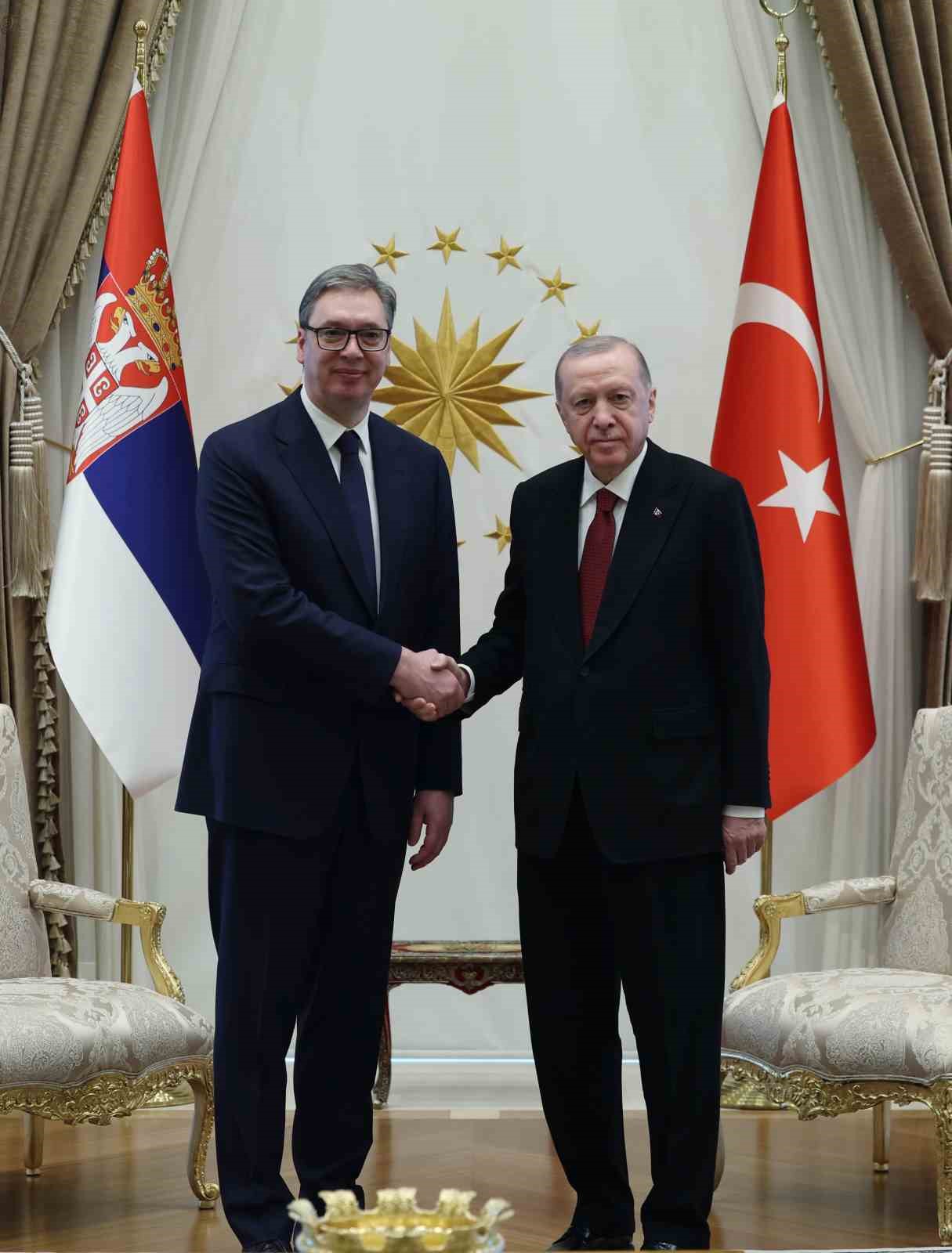 Cumhurbaşkanı Erdoğan, Sırbistan Cumhurbaşkanı Vucic ile bir araya geldi
