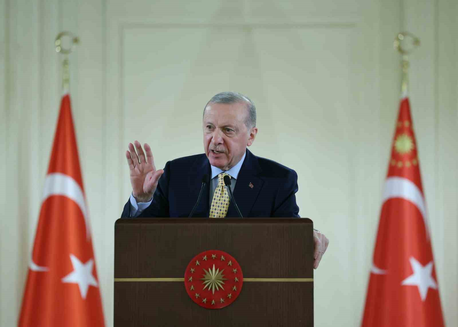 Cumhurbaşkanı Erdoğan: "Türkiye kendi güvenliği için yalnızca sınırları dahilinde değil sınırların ötesinde de her türlü adımı atmaktadır"
