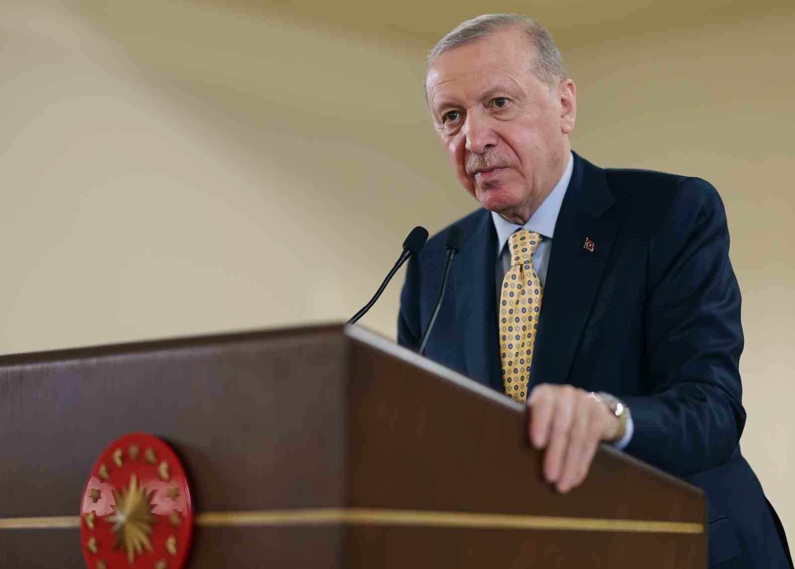 Cumhurbaşkanı Erdoğan: "Türkiye kendi güvenliği için yalnızca sınırları dahilinde değil sınırların ötesinde de her türlü adımı atmaktadır"
